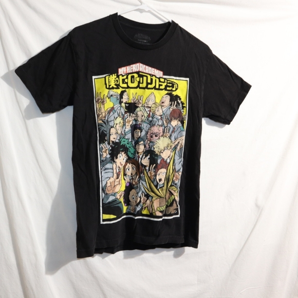 Funimation My Hero Academia Adult T Shirt Size  Black Short Sleeve - Picture 3 of 9